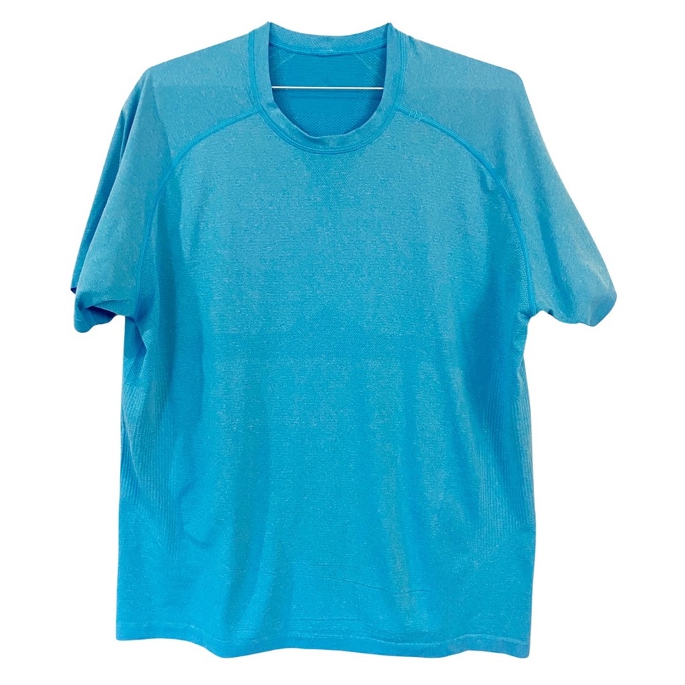 LULULEMON Blue Crewneck Short Sleeve Top